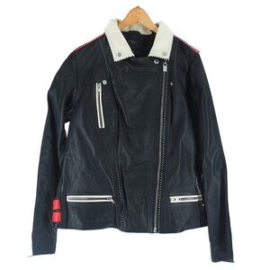 Scotch & Soda Racer Moto Leather Jacket